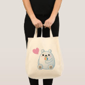 Tote Bag Amour d'ours blanc (Devant (produit))