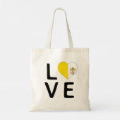 Tote Bag Amour - Drapeau de la ville du Vatican (Dos)