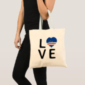 Tote Bag Amour - Drapeau du Cap Vert (Devant (produit))