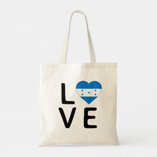 Tote Bag Amour - Drapeau du Honduras (Dos)