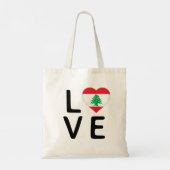 Tote Bag Amour - Drapeau du Liban (Dos)