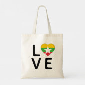 Tote Bag Amour - Drapeau du Myanmar (Dos)