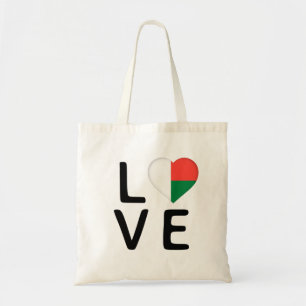 Tote Bag Amour - Drapeau Madagascar