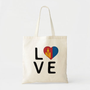 Tote Bag Amour - Drapeau Mongolie