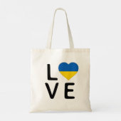 Tote Bag Amour - drapeau ukrainien (Dos)