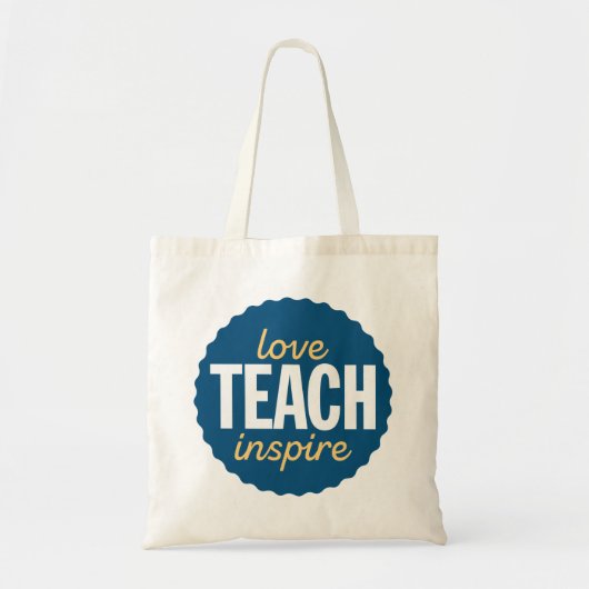 Tote Bag Amour Enseigner Inspirer. (Devant)