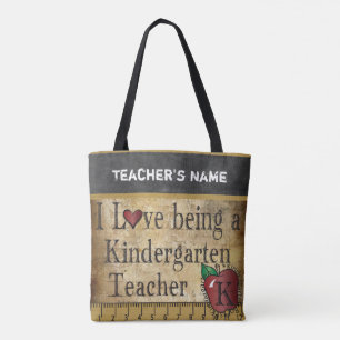 Tote Bag Amour étant un nom de l'institutrice gardienne  