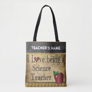 Tote Bag Amour étant un nom du professeur de Sciences