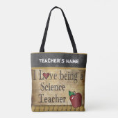 Tote Bag Amour étant un nom du professeur de Sciences | (Dos)