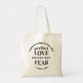 Tote Bag Amour Éternel - 1 Jean 4:18 Citation Écriture Art (Devant)