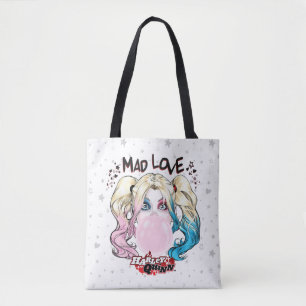 Tote Bag Amour fol Harley Quinn de Batman mâchant le