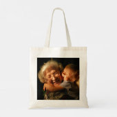 Tote Bag amour grand-mère jamais éloignée longue distance (Dos)
