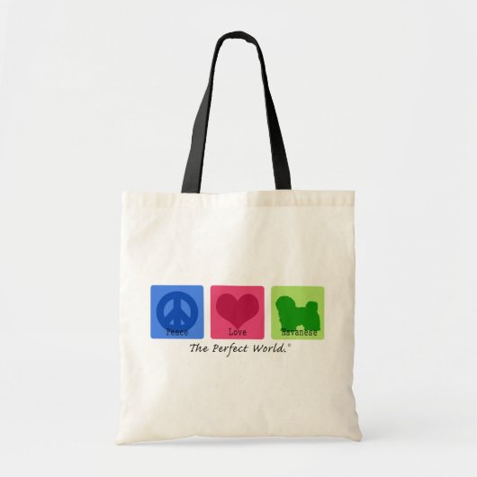 Tote Bag Amour Havanese de paix (Devant)