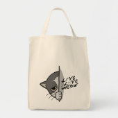 Tote Bag amour miow design amoureux des chats #catlover #ca (Devant)