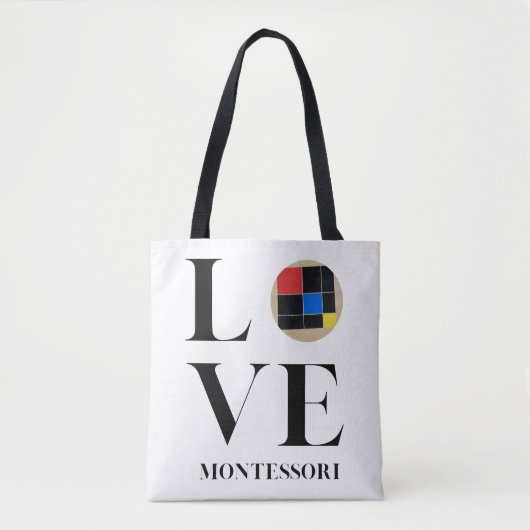 Tote Bag Amour | Montessori | Cube trinomial (Devant)