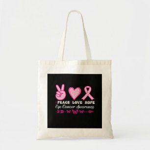 Tote Bag amour paix espoir oeil cancer du sein