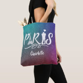 Tote Bag Amour Paris Tour Eiffel Super Cool Personnalisé (De près)
