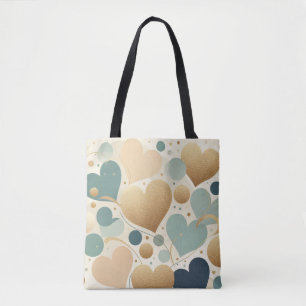 Tote Bag Amour Pastel Esthétique Abstrait Minimaliste Beige