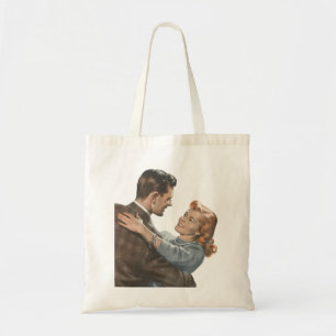 Tote Bag Amour Romantique Vintage Jeunes Mariés Danse-t-on?