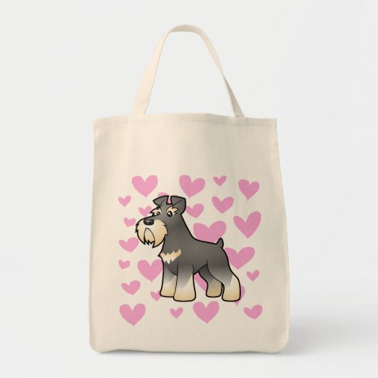 Tote Bag Amour Schnauzer géant/standard/miniature (Devant)