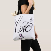 Tote Bag Amour Sérénité Écriture | Graphisme Chic de Pleine (De près)