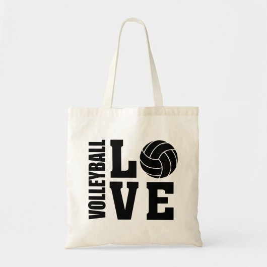 Tote Bag Amour Volley-ball, Volley-ball (Devant)