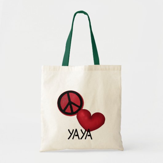 Tote Bag Amour YaYa de paix (Devant)