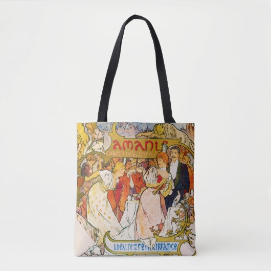 Tote Bag Amoureux, Alphonse Mucha (Devant)
