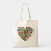 Tote Bag Amoureux De Cactus Et De Succulents En Forme De Co (Dos)