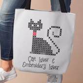 Tote Bag Amoureux de chat noir