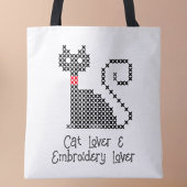 Tote Bag Amoureux de chat noir