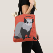 Tote Bag Amoureux de la musique furet (De près)