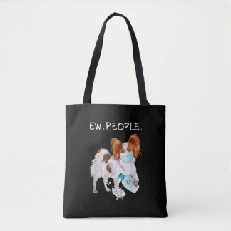 Tote Bag Amoureux de les chiens| Papillon Ew, Les Gens Se L