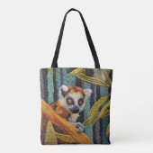 Tote Bag Amoureux des animaux Lemur Jungle (Dos)