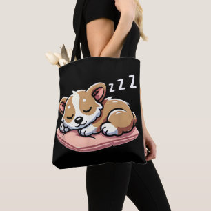 Tote Bag Amoureux des Animaux Mignons et Adorables Endormis