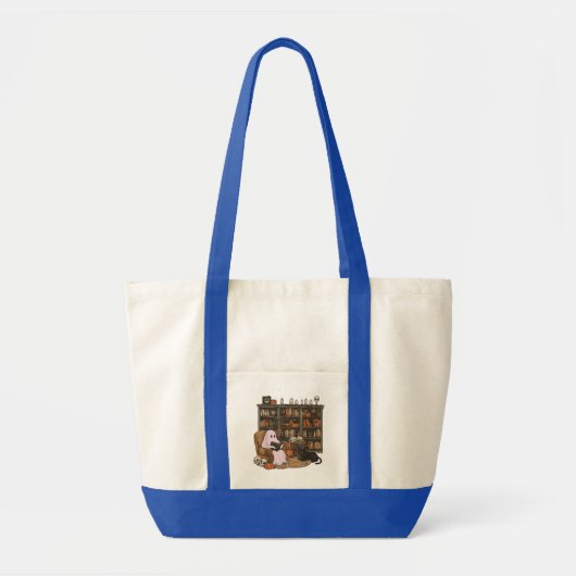 Tote Bag Amoureux des chats du livre de lecture Ghost Hallo (Devant)