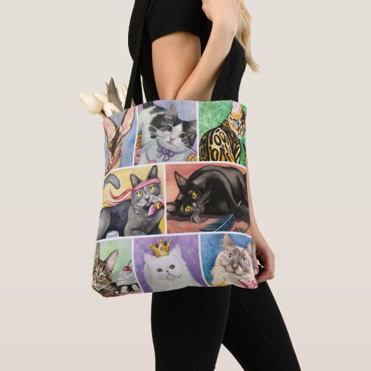 Tote Bag Amoureux des chats Fourre-tout (De près)