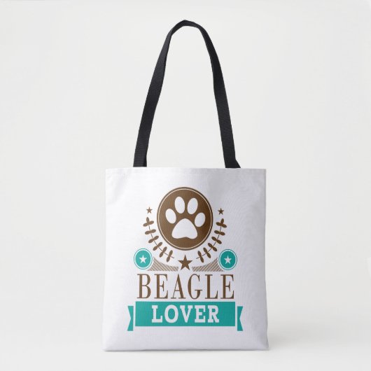 Tote Bag Amoureux des chiens beagle (Devant)