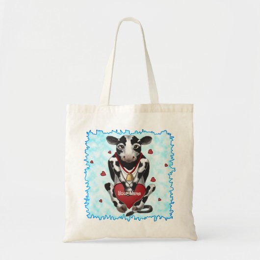 Tote Bag Amoureux des vaches (Devant)