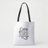 Tote Bag Amoureux drôle de chat introverti (Devant)