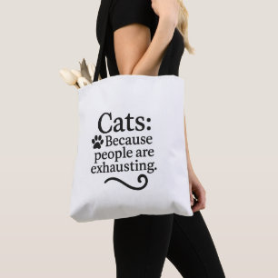 Tote Bag Amoureux drôle de chat introverti