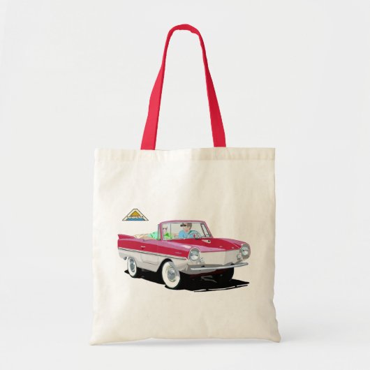 Tote Bag Amphicaire rouge-blanc (Devant)