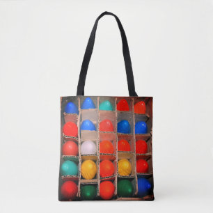Tote Bag Ampoules de Noël colorées vintage dans une boîte