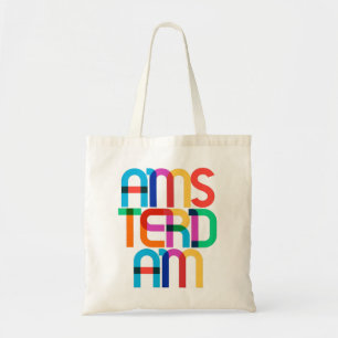 Tote Bag Amsterdam Pays-Bas Lettres Pop Art