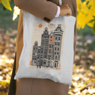 Tote Bag Amsterdam Vintage Dutch Street Maisons Travel Art