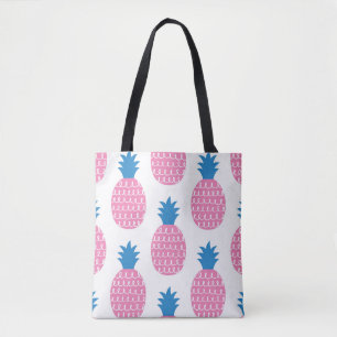 Tote Bag Amusant ananas, Design Vintage sans couture.
