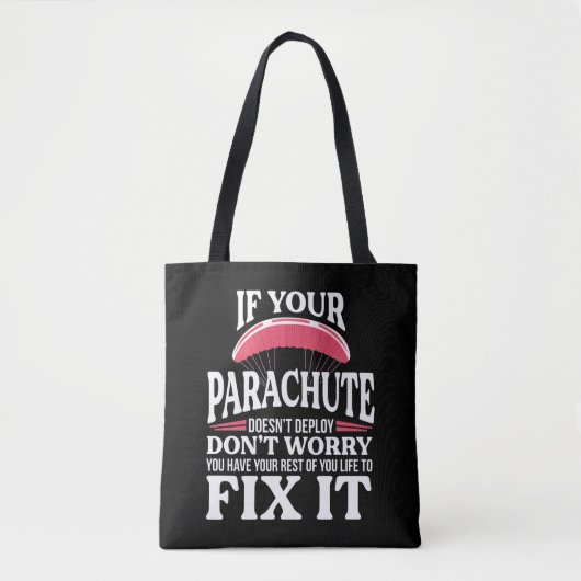 Tote Bag Amusant cadeau Skydiving Parachute Hilarive Skydiv (Devant)