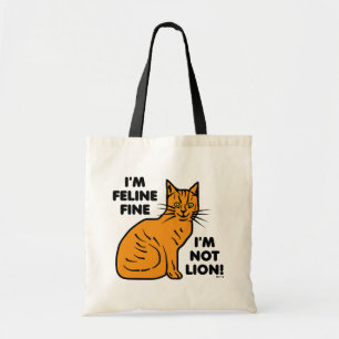 Tote Bag Amusant chat pun orange félin fin Kitty