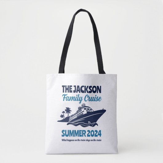 Tote Bag Amusant Famille Croisière Vacances Plage (Devant)