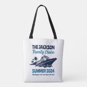 Tote Bag Amusant Famille Croisière Vacances Plage (Dos)
